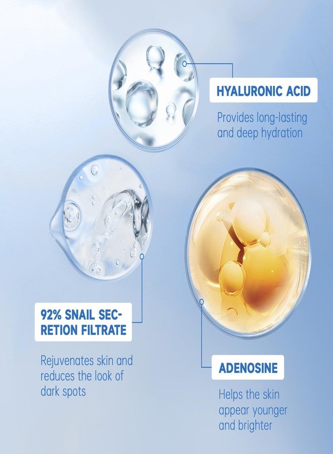 VGO 2 Pack 92% Snail Mucin Moisturizer, Anti Aging, Skin Repair & Hydrating Face Cream with Ceramide & Vitamin E - Image 2